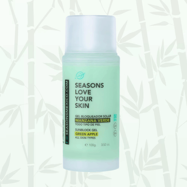 Gel bloqueador solar manzana verde